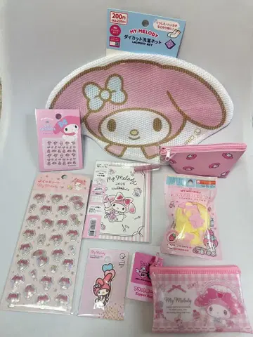 My Melody 세탁망 다이어리 씰 파우치 와펜