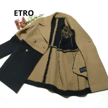 새상품급 에트로 멜톤 울 100% 피코트 M-L