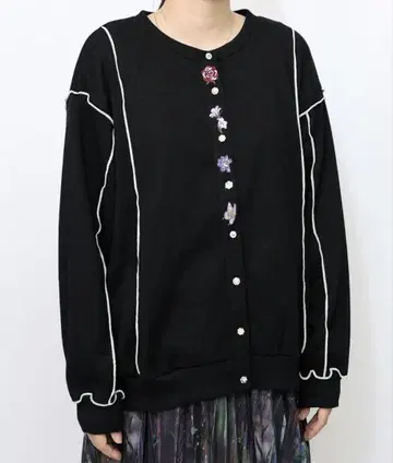 이즈스칼라 553205: 바이컬러 멜로우 와플 가디건