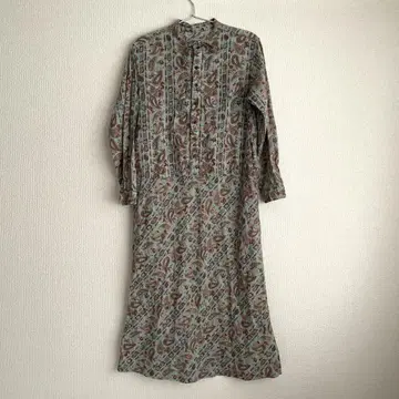 45rpm 노카라 페이즐리 올 패턴 셔츠 원피스