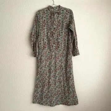 45rpm 노카라 페이즐리 올 패턴 셔츠 원피스