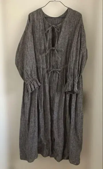 KAZUMI SM2 롱 원피스 긴팔 개더