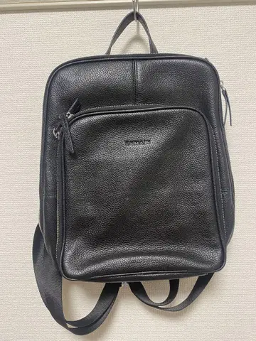 ENMAIN / 블랙 가죽 백팩