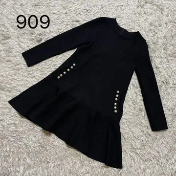 909*Apuweiser-riche 페플럼 니트 미니 원피스