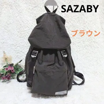 SAZABY 사자비 백팩 다크 브라운 백팩 나일론