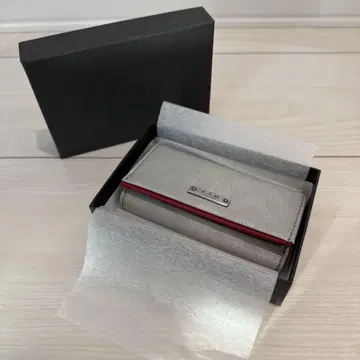 A.S.M. 가죽 키케이스 그레이/레드