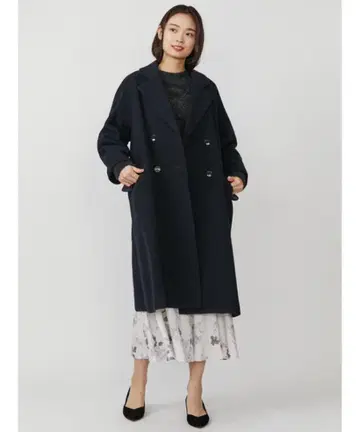 토널 울 모사 체스터 코트