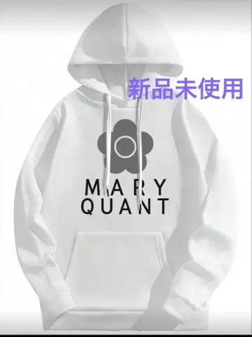 MARY QUANT 로고 후드티 화이트 사이즈 LL 미사용 새상품