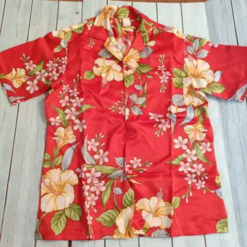 SUNMAR FASHIONS 알로하 셔츠 빨간색