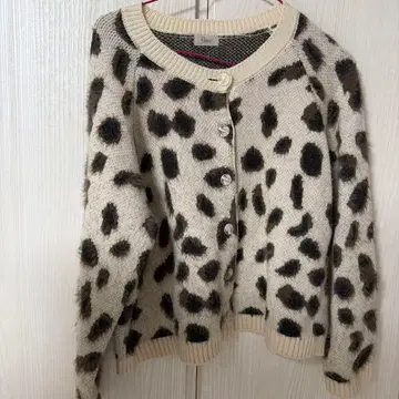 Flower 레오파드 무늬 가디건 F