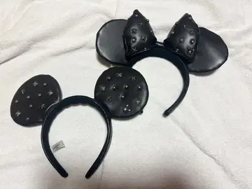 미키 미니 스터드 장식 머리띠 2세트
