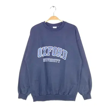 80s 옥스퍼드 대학 영국제 UK제 맨투맨 칼리지 네이비 XL