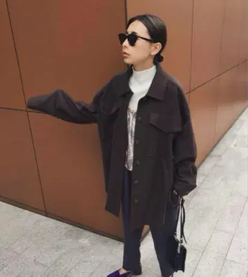 Ameri Vintage 오버 사이즈 셔츠 자켓