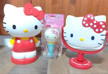 헬로키티 거울 & 아이스크림형 팬 & 저금통 세트