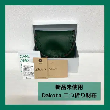 새상품 Dakota 포포라리타 이단 접이식 지갑 그린 여성용 소가죽
