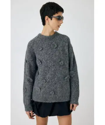 MOUSSY 마우지 FLORAL MOTIF OVER 스웨터