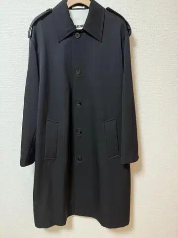 JIL SANDER 블랙 스텐카라 코트