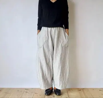 벌룬 팬츠 UZU 소용돌이 UZUiRO 한 땀 자수 미카와 목화