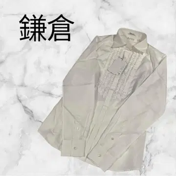 카마쿠라 마커스 셔츠 일본제 프릴 셔츠 화이트