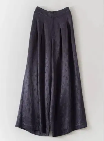 Cotton Rayon Jacquard Tuck Wide Pants