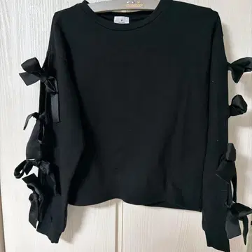 merry jenny 블랙 리본 포함 긴팔 상의