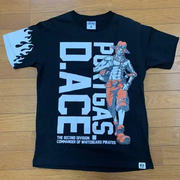 애니메이션 ONE PIECE 티셔츠 불주먹 에이스 L 사이즈