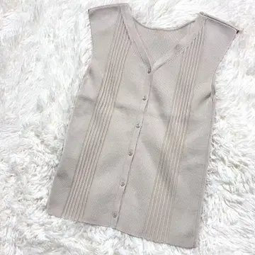 새상품급 FRAY I.D 프레이 아이디 니트 슬리브리스 실크
