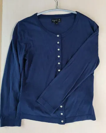 agnes b. 가디건 프레션 T1 NAVY