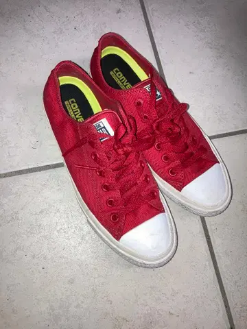 CONVERSE 레드 로우컷 스니커즈