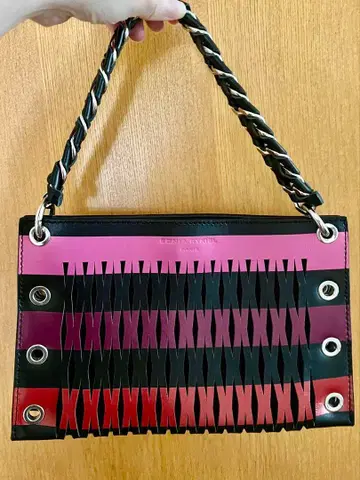 소니아 리키엘 컬러풀 뜨개질 숄더백 클러치