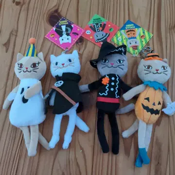 칼디 할로윈 고양이 캐릭터 키링 4개 세트