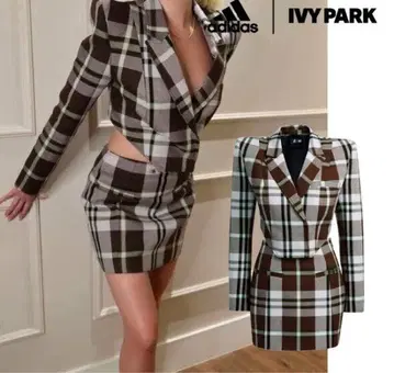 한정 판매 이번 달까지 [ 택 포함 새상품 ] IVY PARK 체크 셋업