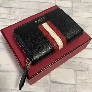 BALLY 발리 미니 지갑 코인 케이스 동전 지갑 가죽 블랙
