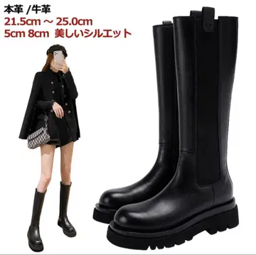 수입 사이드 고어 롱 부츠 8cm 힐