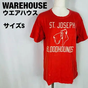 WAREHOUSE 웨어하우스 T셔츠 S사이즈 레드 빨간색 개 a139