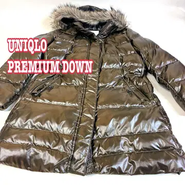 UNIQLO 유니클로 PREMIUM DOWN 퍼 벨트 다운 코트