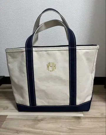 L.L.Bean 엘엘빈 토트백 지퍼 탑 네이비 새상품급