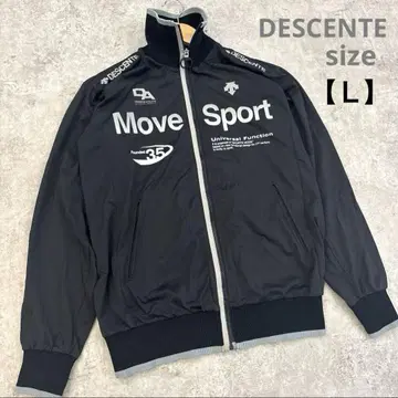 DESCENTE Move Sport 트랙 자켓 은색 로고 [ L ]