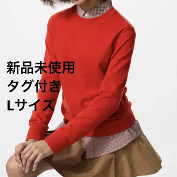 2026 새상품 UNIQLO 유니클로 100% 캐시미어 스웨터 레드 L