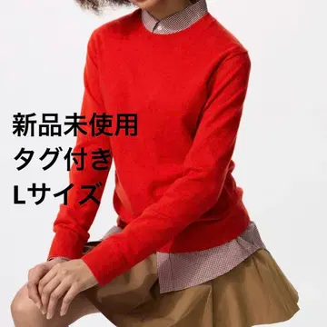 2026 새상품 UNIQLO 유니클로 100% 캐시미어 스웨터 레드 L