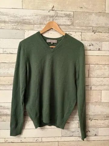 캐시미어 100% 남성용 니트 스웨터 그린 [니만 마커스]