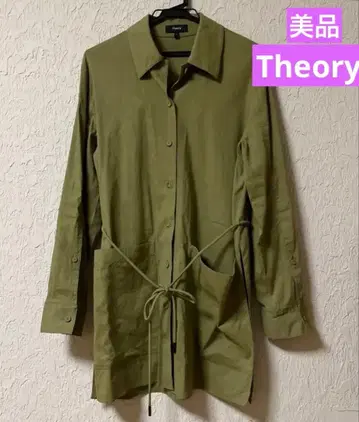 새상품급 띠어리 ECO CRUNCH 린넨 셔츠 자켓 긴팔 sizeS