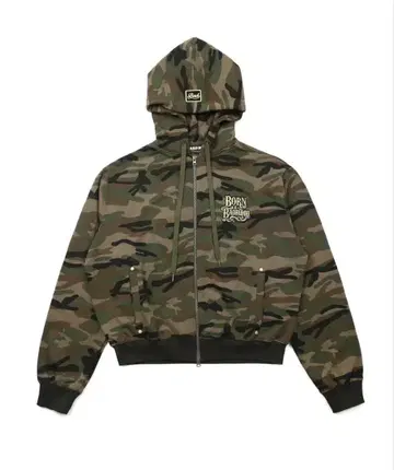 BADBLOOD 크롭 지퍼 후드티