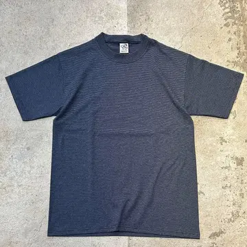 새상품 Cal Cru 칼크루 보더 T셔츠 미국제 NAVY M