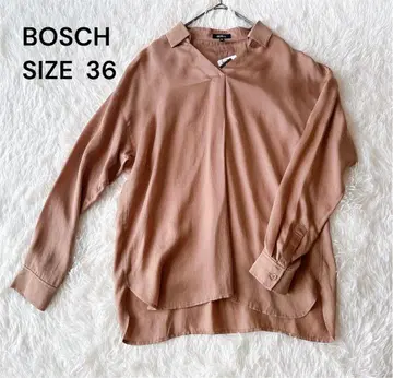 [ 택 포함 새상품 하자품 ] BOSCH 새틴 블라우스 모카 베이지 36