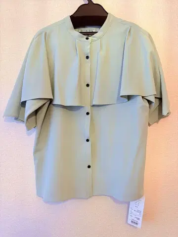 UNITED TOKYO Cape Flare 2way Blouse Mint