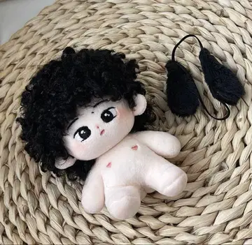 스켈레톤 버전 10cm 왕이보 곱슬곱슬 머리 봉제 인형