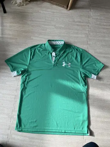 언더아머 XL 사이즈 반팔 피케 셔츠 그린 속건성 소재
