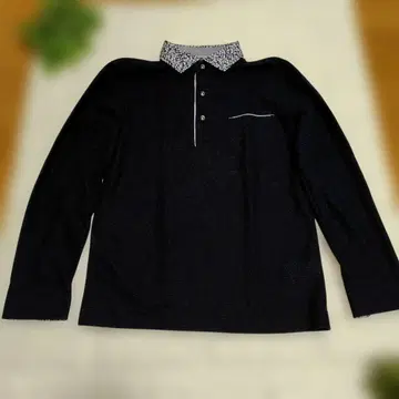 [JOSEPH ABBOUD ] 옷깃 소매 뒷면 원 포인트 긴팔 피케 셔츠