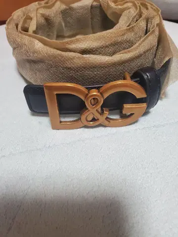 D&G 로고 버클 가죽 벨트